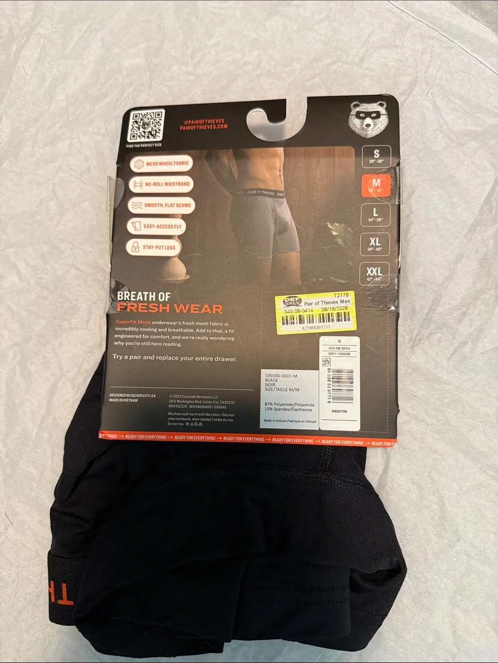 Pair of Thieves SuperFit Mesh Men's Boxer Brief M